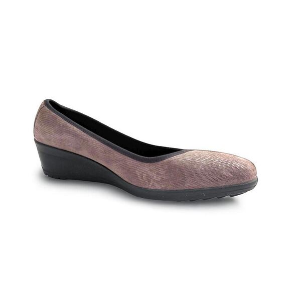 Enval Italian Leather Gray Suede Slip On Wedges - Size 41 | 10 - Picture 1 of 11